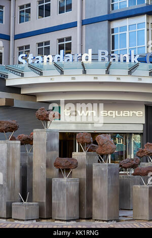 Monument fontaine météorite Gabaon, Windhoek, Namibie, Afrique Banque D'Images