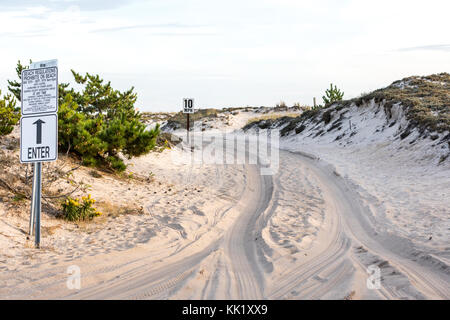 L'accès à une plage plage de Southampton à Southampton, New York Banque D'Images