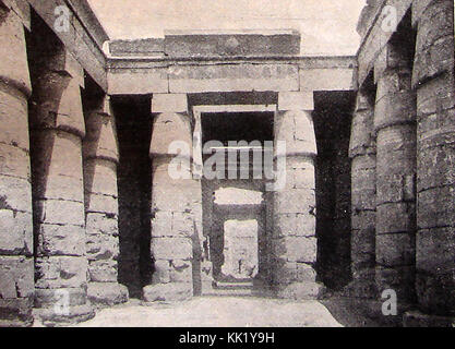 Des fouilles archéologiques de l'Égypte en 1915 ,le temple de Seti Banque D'Images