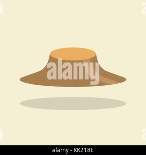 Asian farmer hat. vector illustration Illustration de Vecteur