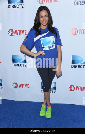 Meghan Markle assiste à la 8e conférence annuelle de DIRECTV Celebrity Beach Bowl le 1 février 2014 à New York. Banque D'Images