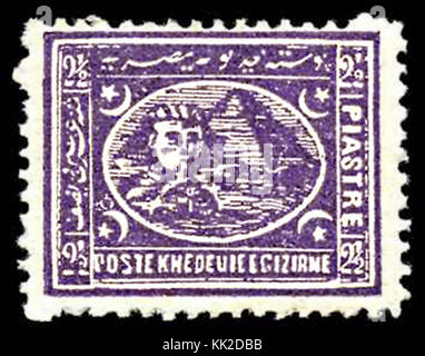 1874 Khediwaite d'Égypte stamp Banque D'Images