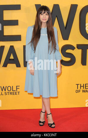 Zara Martin assiste à Le Loup de Wall Street UK premiere at Odeon Leicester Square à Londres. 9 janvier 2014 © Paul Treadway Banque D'Images