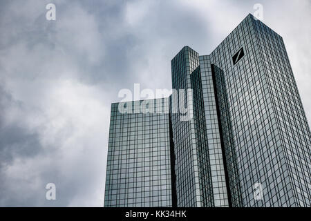 Siège de la Deutsche Bank dans le quartier financier de Francfort Banque D'Images