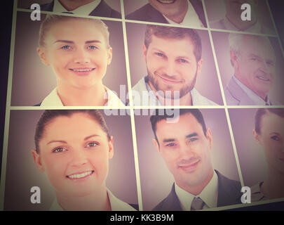 Les gens portrait collage 3x3 Banque D'Images