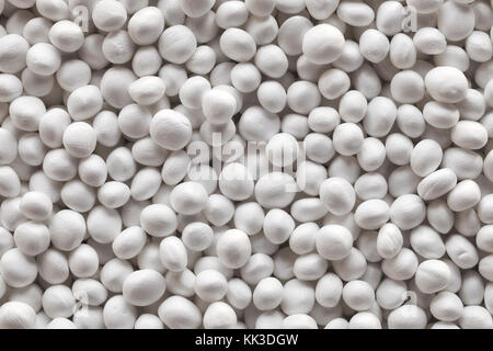 Extreme close up photo de boules de mousse de styrol, résumé à la texture ou à l'arrière-plan. Banque D'Images