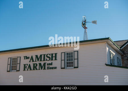 Village Amish de Lancaster en Pennsylvanie Banque D'Images