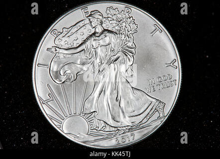 United States silver eagle 1oz bullion coins Banque D'Images