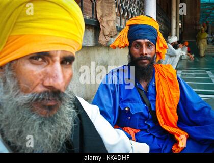 Amritsar, Temple d'Or visite du 'peuple turban de l'Inde' - 03/09/2010 - - Temple d'Or à Amritsar - Portrait des Sikhs - Sylvain Leser / le Pictorium Banque D'Images