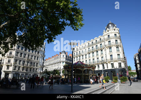 Lyon (sud-est de la France) : 'La Place de la République' Square dans le quartier de La Presqu'ile (la pointe) Banque D'Images