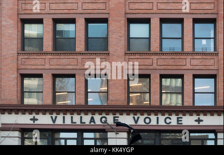 La voix de presse Village NYC siège Banque D'Images