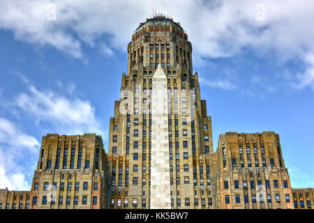 Niagara Square dans le centre-ville de Buffalo, New York, USA à côté de l'hôtel de ville. Banque D'Images