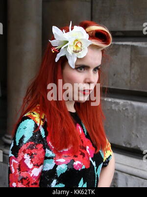 Paloma Faith à la London fashion week show Somerset House, Londres, le 21 février 2012. Banque D'Images