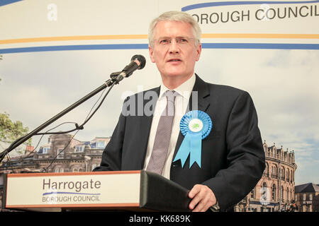 Andrew Jones, député conservateur de Harrogate et de Knaresborough Banque D'Images