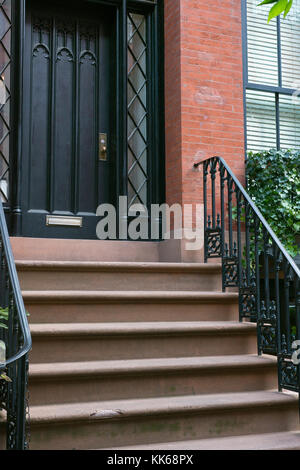 Brownstone à New York Banque D'Images