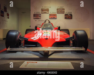 1980 F1 Ferrari 126 CK dans le Musée Ferrari à Maranello Banque D'Images