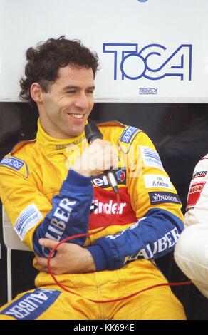 Alain Menu portrait, 1996'la manche d'ouverture, Donington Park 8 avril. Banque D'Images