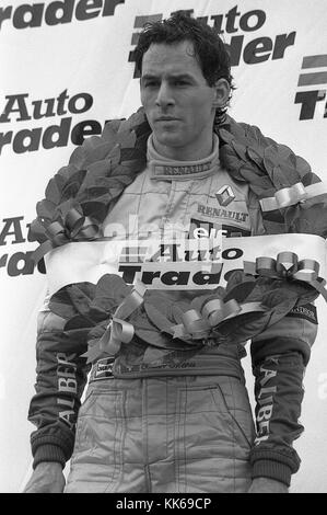 Alain Menu portrait, 1996'la manche d'ouverture, Donington Park 8 avril. Banque D'Images