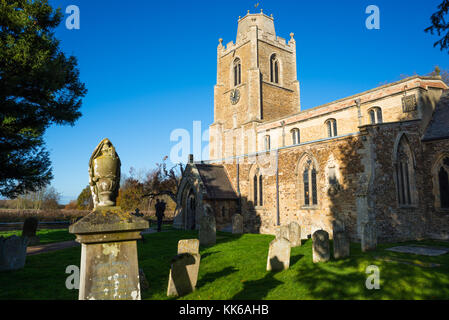 St James Church sur la rivière Great Ouse à Hemingford Grey Cambridgeshire England UK Banque D'Images