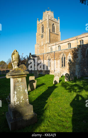 St James Church sur la rivière Great Ouse à Hemingford Grey Cambridgeshire England UK Banque D'Images