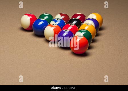 Gros plan des boules de billard Banque D'Images