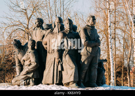 Vitebsk, Biélorussie. Monument aux héros morts dans les batailles pour la libération de la région de Vitebsk lors de la Grande Guerre patriotique. Mémorial des libérateurs près de la victoire Banque D'Images