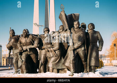 Vitebsk, Biélorussie. Monument aux héros morts dans les batailles pour la libération de la région de Vitebsk lors de la Grande Guerre patriotique. Mémorial des libérateurs près de la victoire Banque D'Images