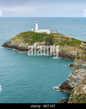 Phare de south stack, Holyhead, Anglesey, Pays de Galles. Banque D'Images