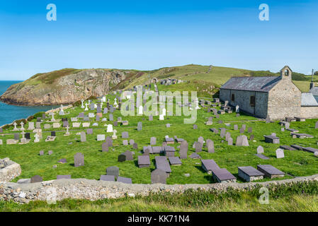 Église de Llanbadrig ; Cemaes ; Anglesey ; pays de Galles ; Royaume-Uni Banque D'Images