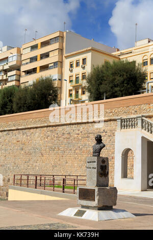 Buste du roi Carlos III, la ville de Cartagena, Murcia, Spain, Europe Banque D'Images