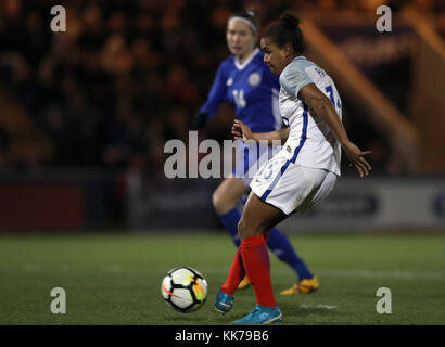 Nikita l'Angleterre scores Parris le quatrième côté son but du jeu lors de la Coupe du Monde féminine 2019, un match de qualification du groupe à l'ouest de l'Holmes Community Stadium, Colchester. Banque D'Images