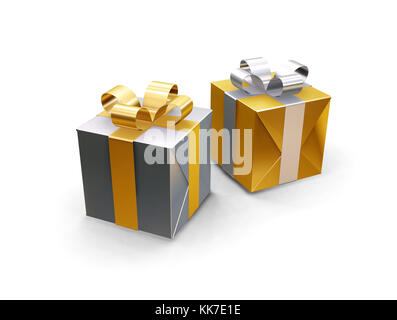 Rend 3D de wrapped gifts Banque D'Images