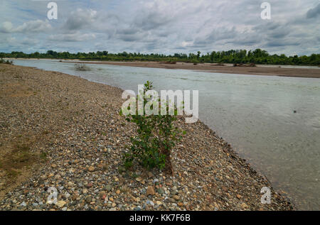 Drina entre la Serbie et la Bosnie-et-Herzégovine Banque D'Images