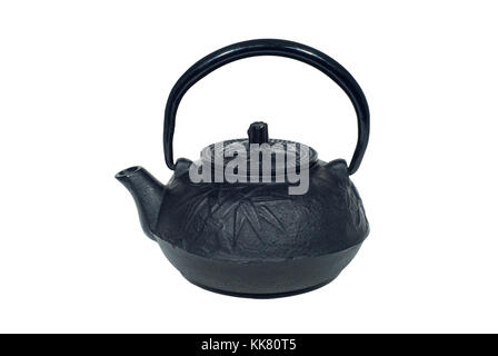 Black orientales antiques poteries en fonte électrique isolé Banque D'Images