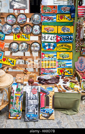 Boutique de souvenirs à Cienfuegos, Cuba Banque D'Images