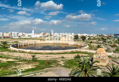 Bassins aghlabid médiévale à Kairouan, Tunisie Banque D'Images