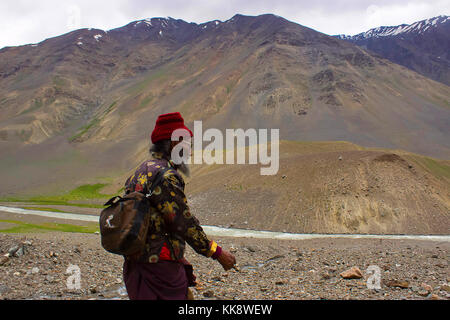 Profil des himachal locaux. Himachal Pradesh, Inde du Nord Banque D'Images