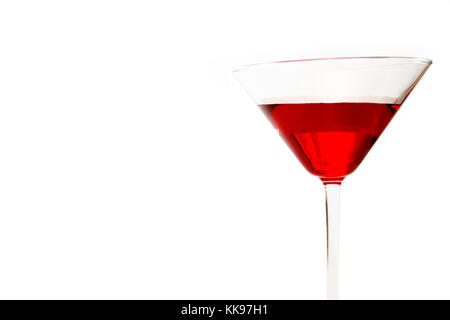 Cocktail Manhattan isolé sur fond blanc. Banque D'Images
