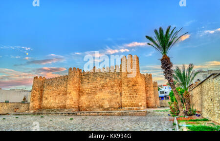 Ribat, une citadelle médiévale à Sousse, Tunisie site du patrimoine mondial de l'unesco. Banque D'Images