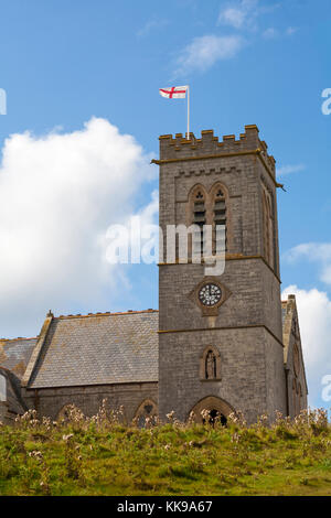 L'Église Sainte-hélène sur Lundy Island, Devon, Angleterre Royaume-uni en août - Église St Helens Banque D'Images