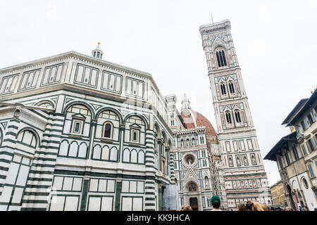 Doumo église cathédrale dome et clocher, Florence, Italie Banque D'Images