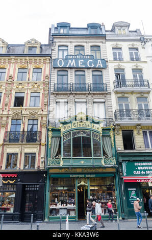 Les bâtiments en brique du 17ème siècle dans la vieille ville de Lille, dans les Hauts-de-France Banque D'Images