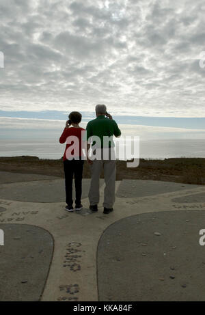 Los Flores View point, El CAMINO Real, Oceanside, Californie, États-Unis. Banque D'Images