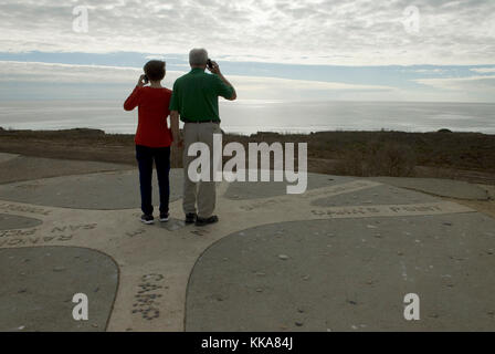 Los Flores View point, El CAMINO Real, Oceanside, Californie, États-Unis. Banque D'Images