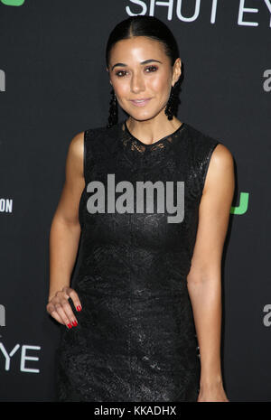 Hollywood, Californie, États-Unis. 28 novembre 2017. 28 novembre 2017 - Hollywood, Californie - Emmanuelle Chriqui. Première de 'Shut Eye' saison 2 de Hulu. Crédit photo : F. Sadou/Admedia Banque D'Images