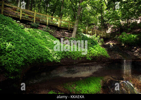 McGregor, Iowa, États-Unis. 20 juin 2017. Bridal Veil Falls dans le parc national de Pikes Peak près de McGregor, Iowa. Crédit : Kevin E. Schmidt/Quad-City Times/ZUMA Wire/Alay Live News Banque D'Images