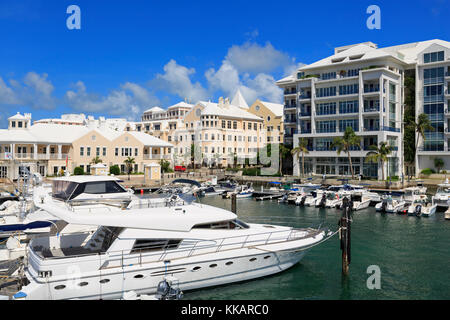 Waterfront Marina, Hamilton City, Pembroke Parish, Bermudes, Atlantique, Amérique centrale Banque D'Images