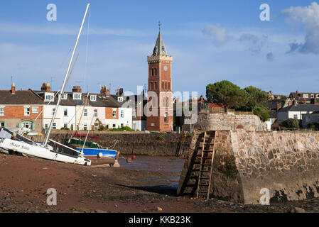 Port et la Tour St Peters Lympstone Devon Banque D'Images