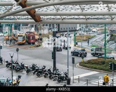 Milan, Italie - 29 nov 2017 : quartier de Porta Nuova à Milan, Lombardie, Italie Au cours lors d'une froide journée d'automne Banque D'Images