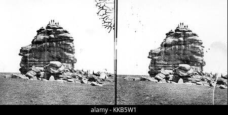 Roseaux Rock, près de Sherman Station, comté d'Albany, Wyoming. Image courtoisie USGS. 1869. Banque D'Images